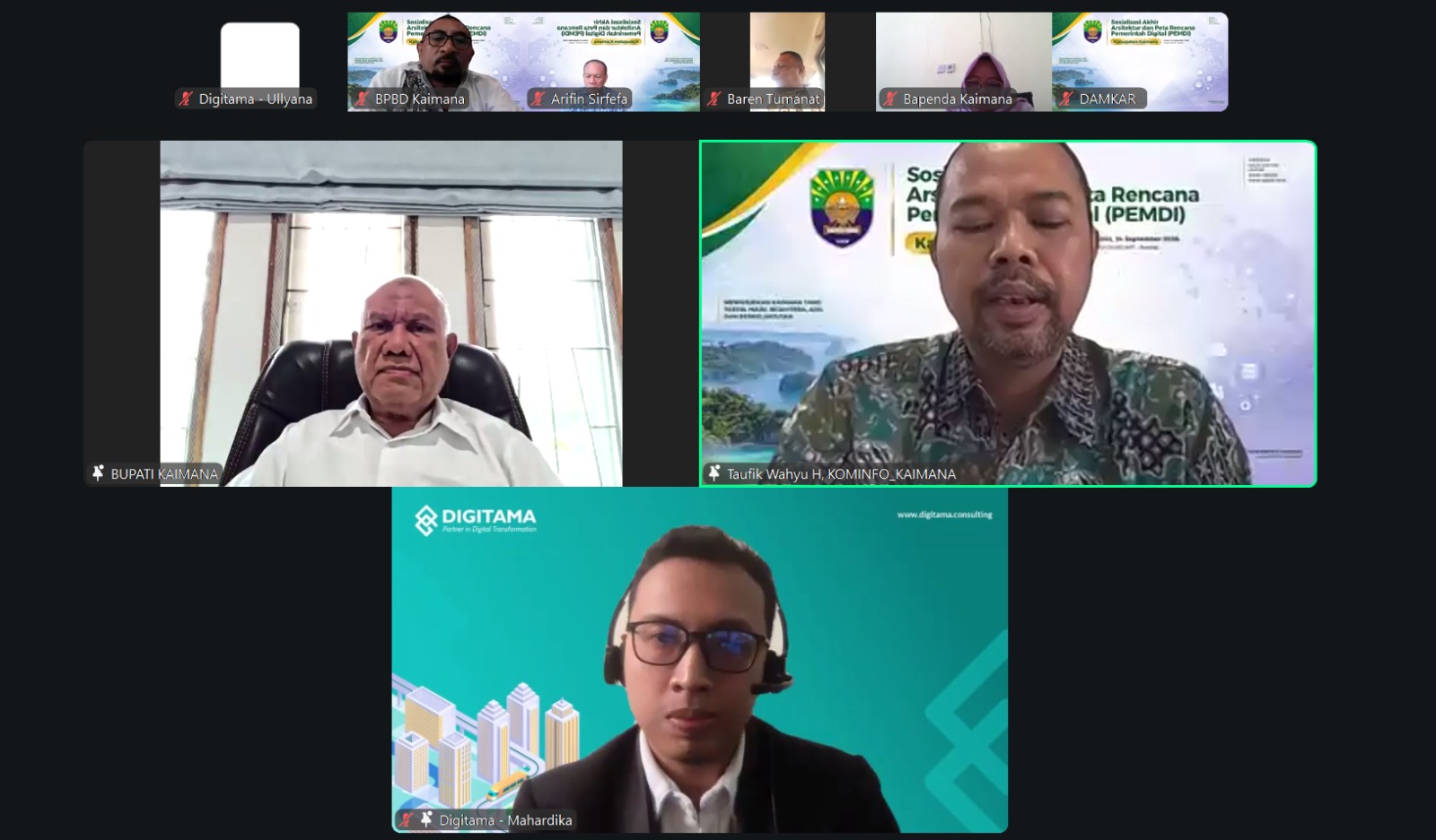Bappeda Litbang Kaimana Ikuti Sosialisasi Akhir Penyusunan Arsitektur dan Peta Rencana Pemerintah Digital